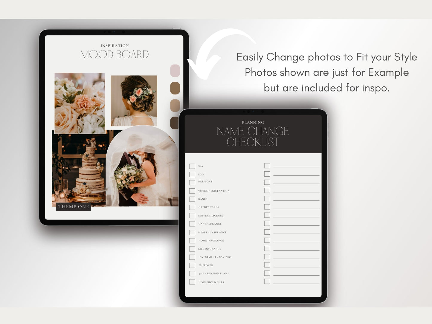 Wedding Planner PLR Digital Canva Template For The Modern Bride | Hyperlinked
