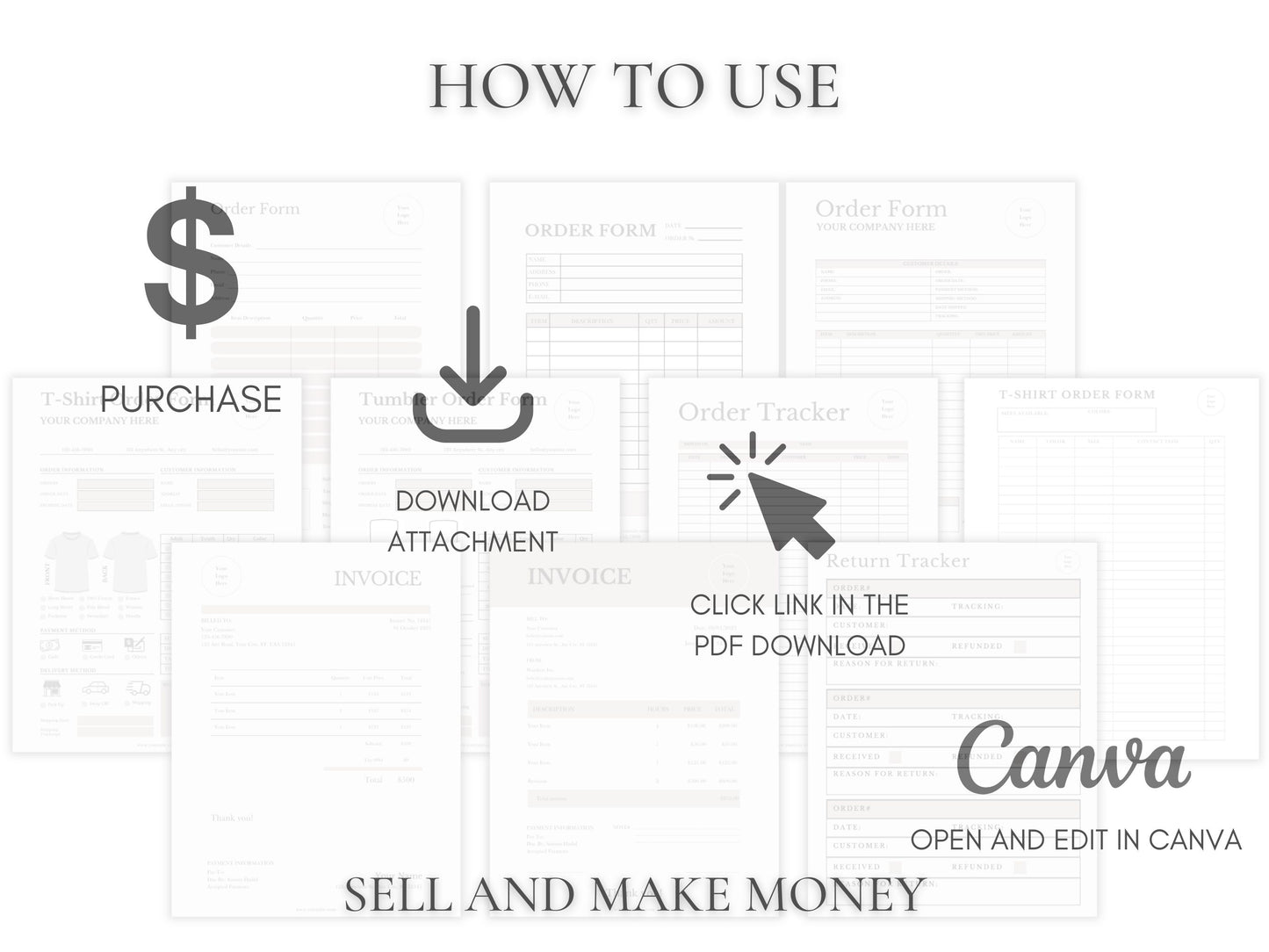 Small Business Forms Bundle | Order Form Templates | PLR License Included