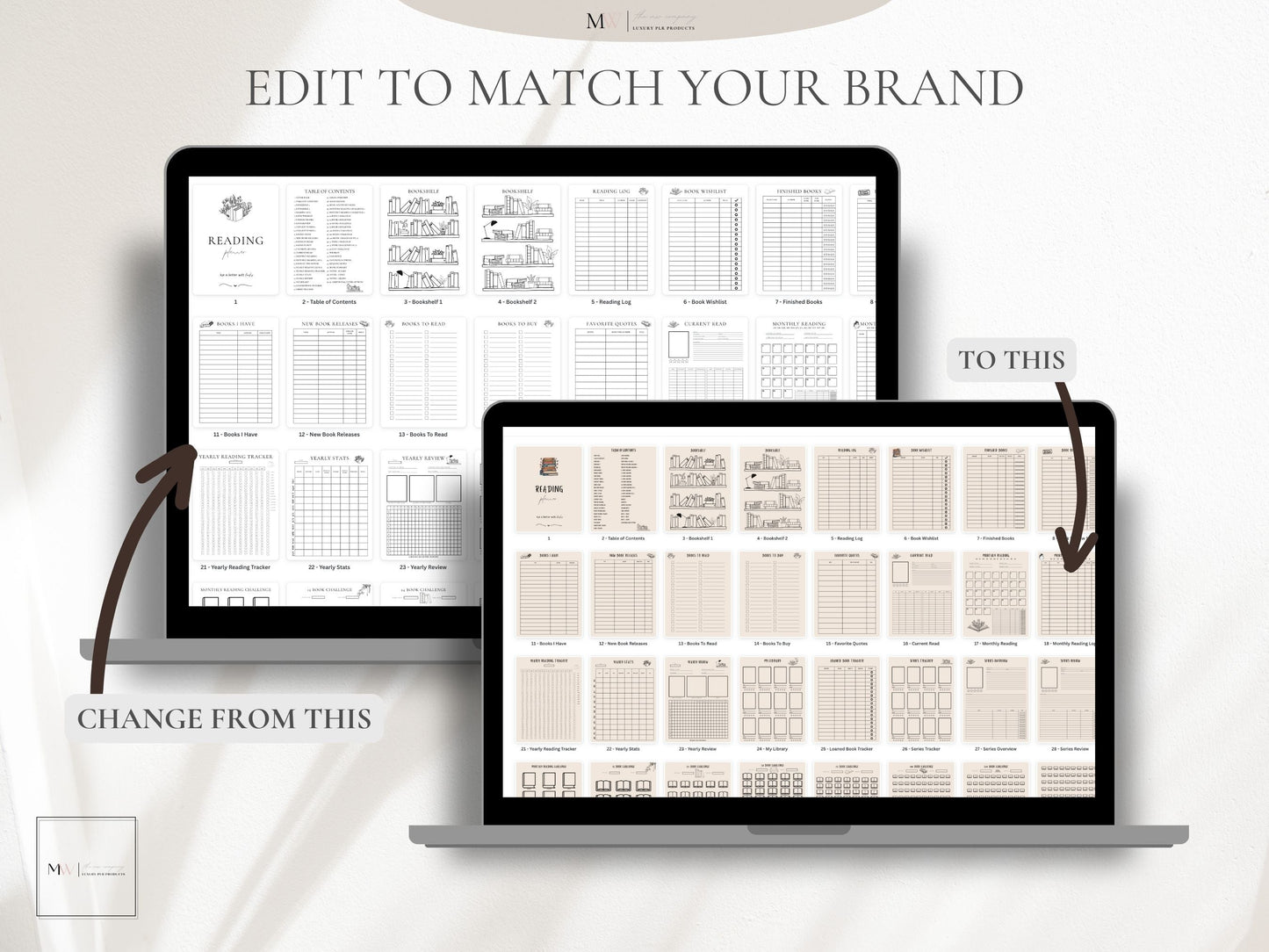 Book Reading Planner | Reading Journal 2024 | PLR License Included | Printable | Digital