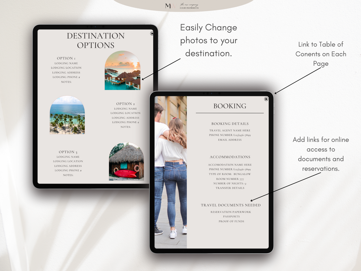 Travel Itinerary with PLR License. Minimalist Digital Planner. Florida Trip Planner. Mobile Travel Planner. Printable Travel Plannerl, The MW Company
