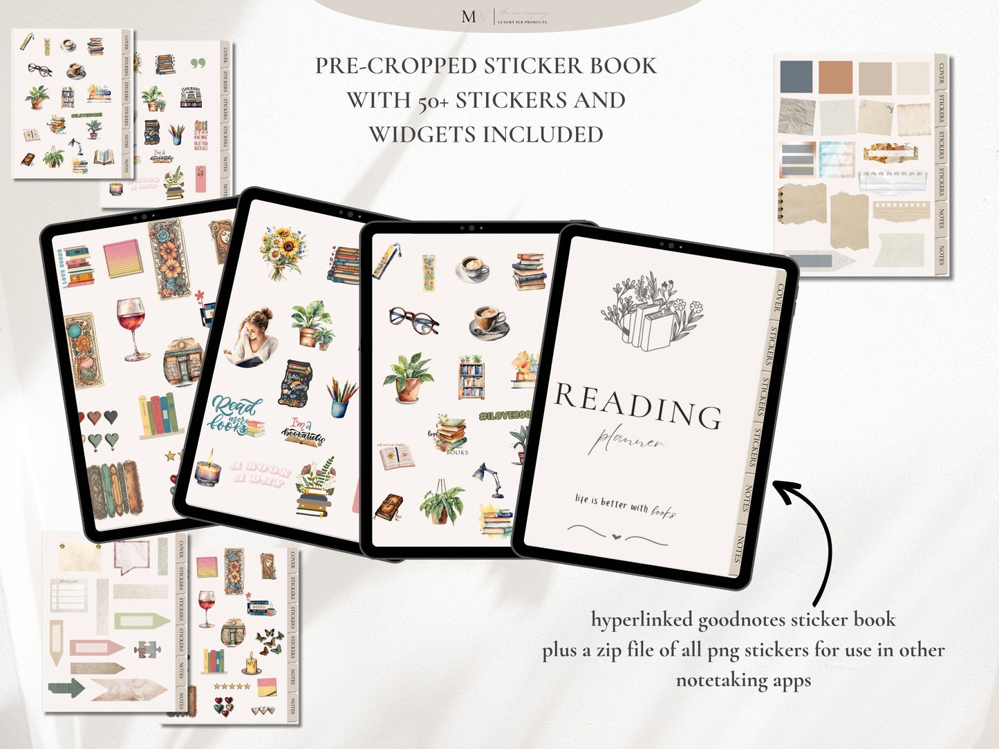 Book Reading Planner | Reading Journal 2024 | PLR License Included | Printable | Digital