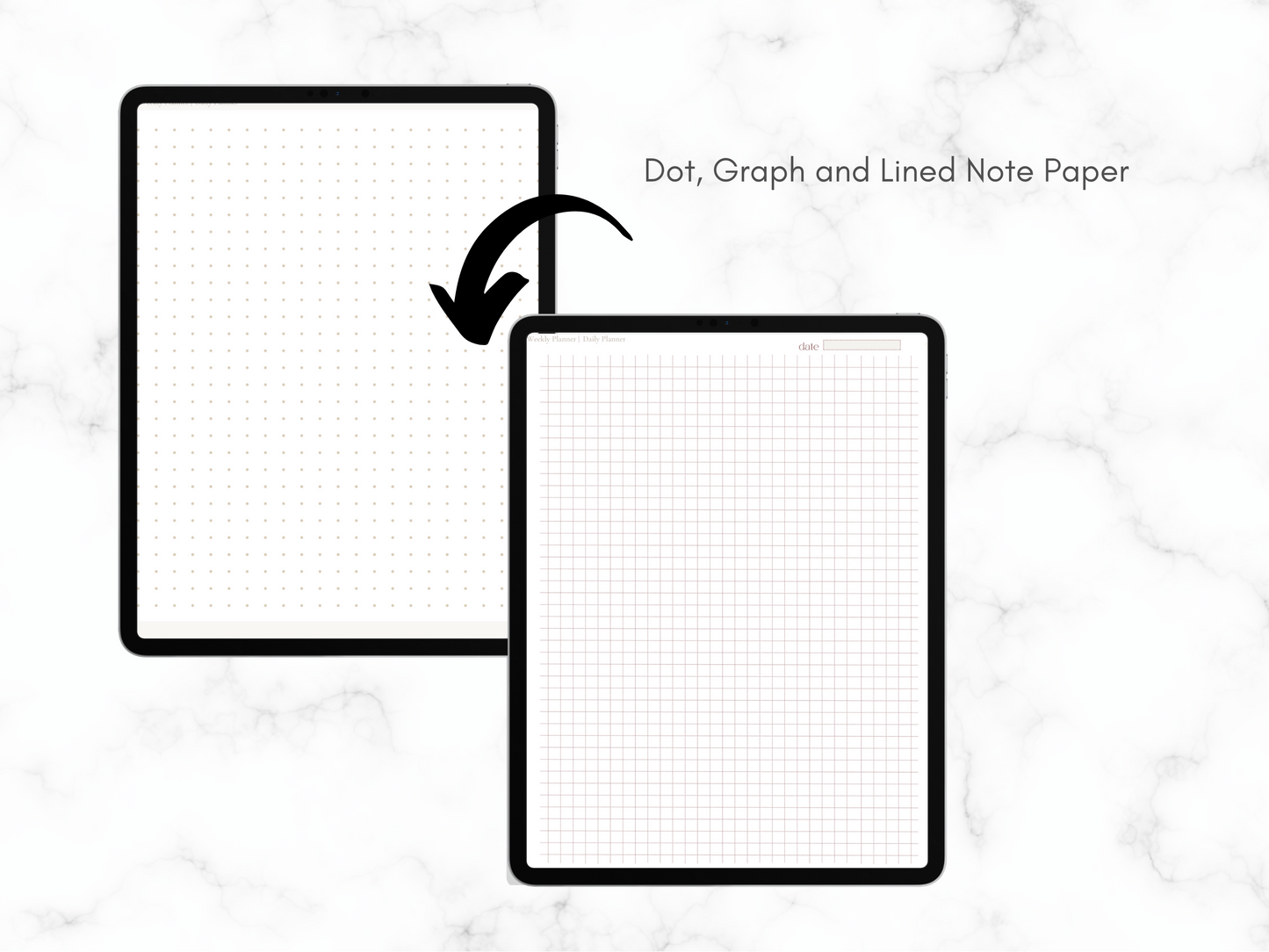 Classic Black + Bronze PLR Digital Planner Template