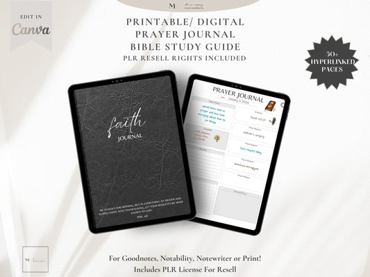 Prayer Journal, Faith Journal for women, Bible Study Guide, Digital Prayer Journal, Modern Prayer Journal, Miniamilist, Printable prayer journal, The MW Company