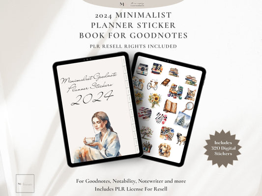 Goodnotes Sticker Book, That Girl Aesthetic, Digital Stickers For Resell, Precropped Stickers For Goodnotes