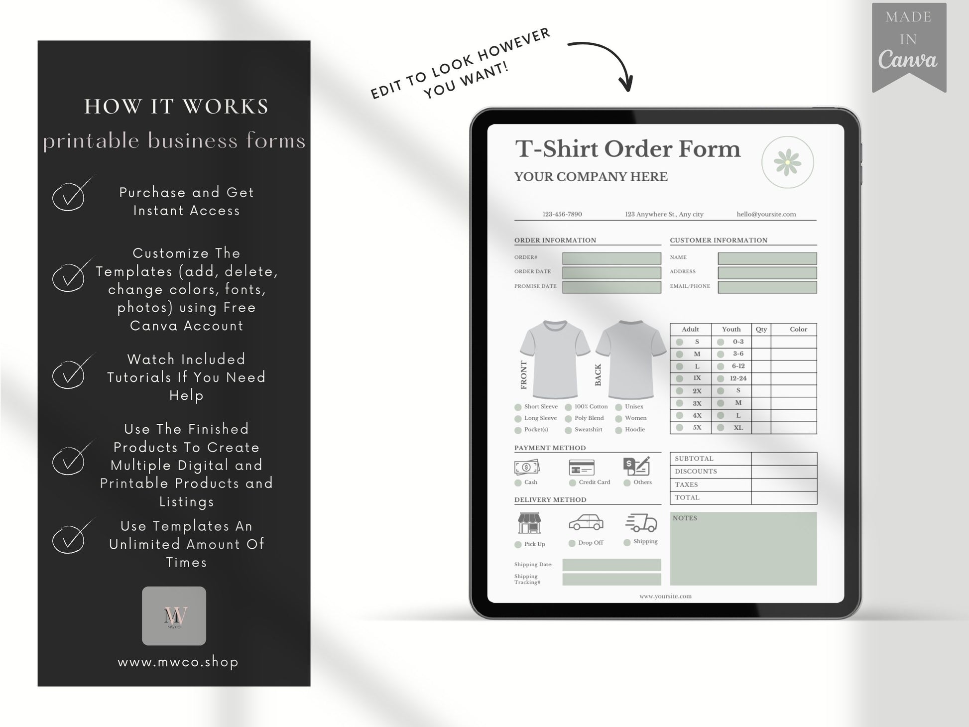 Small Business Forms Bundle | Order Form Templates | PLR License Inclu – The MW Company small-business-forms-bundle-order-form-templates-plr-license-inclu-the-mw-company