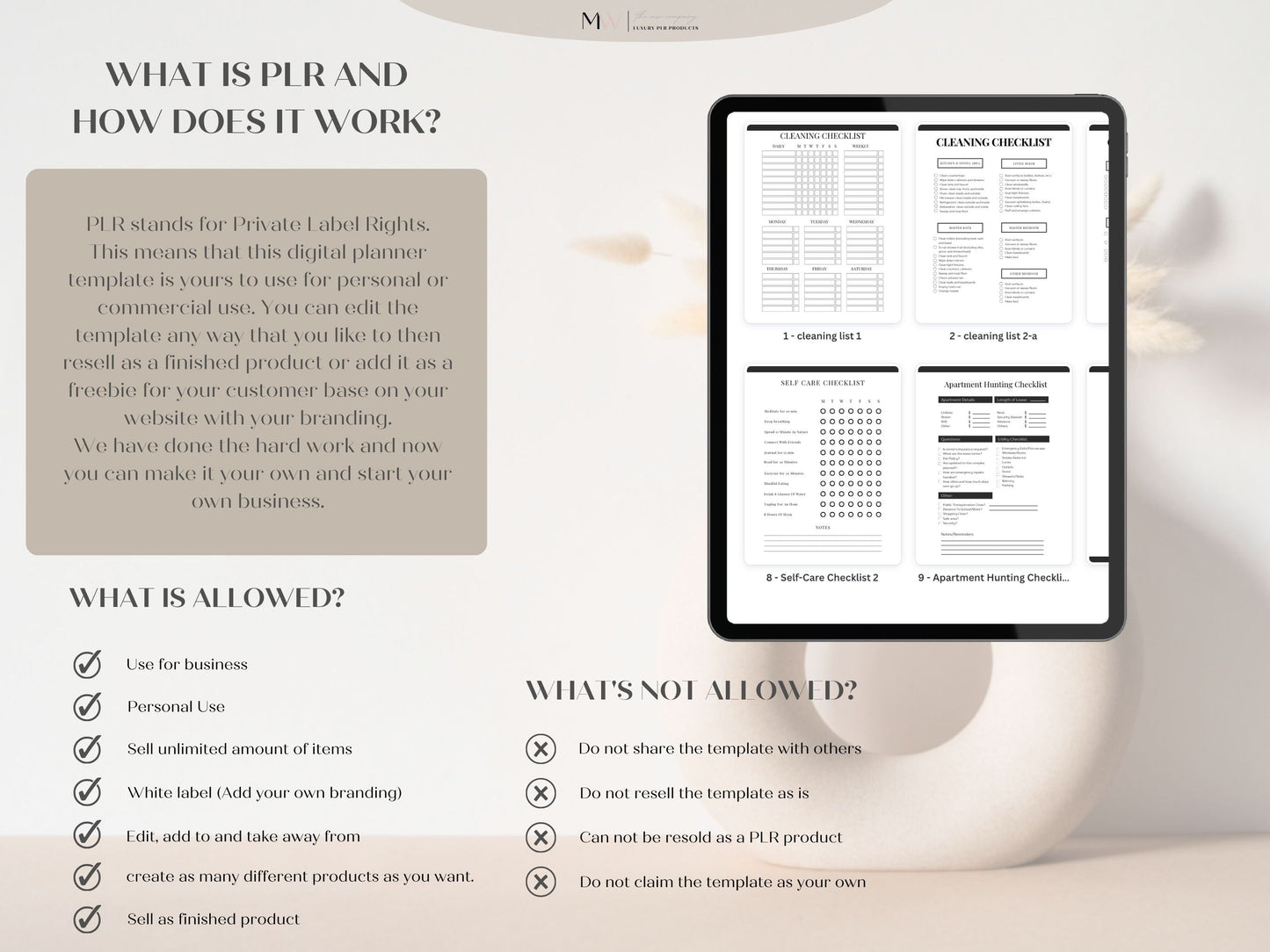 Checklist Bundle | PLR Templates | Printable Checklists