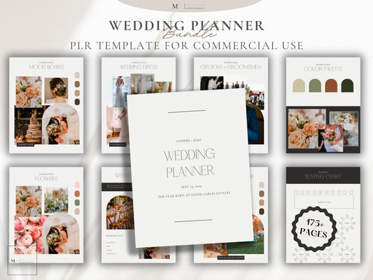 Wedding Bundle Business In A Box - Wedding Planner Edition - PLR Commercial Use Bundle - Canva Templates